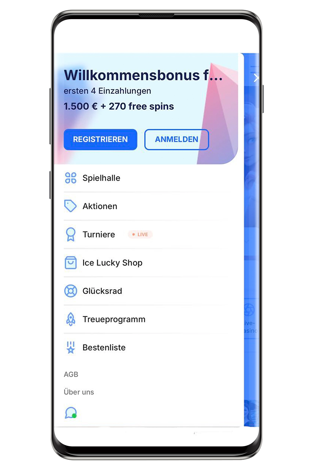Schnappschuss von der offiziellen Website
